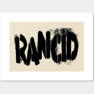 rancid black text Posters and Art